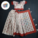 বাচ্চাদের সুতির রেডি শাড়ি - Image 5