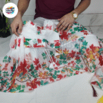 বাচ্চাদের ডিজিটাল প্রিন্ট রেডি শাড়ি - Image 2